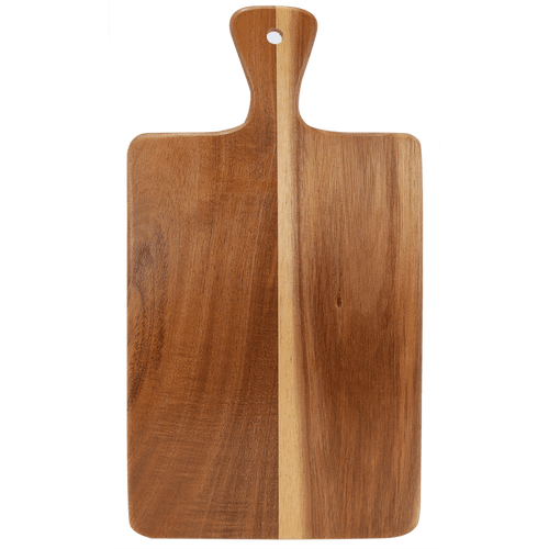 Acacia Wood & Slate Cutting Board – 13 1/4" x 7" Paddle Shape