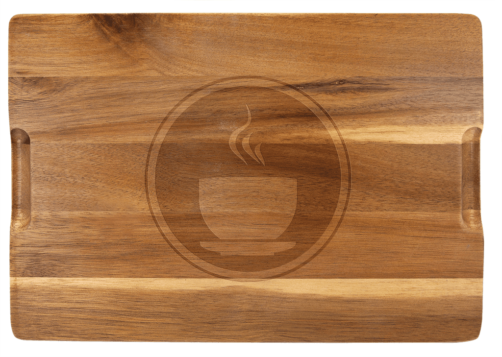 Personalized 13" x 9" Acacia Wood/Slate Cutting Board