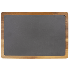 Personalized 13" x 9" Acacia Wood/Slate Cutting Board
