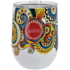 Personalized 12 oz Polar Camel Stemless Wine Tumbler (White) – Sublimation Ready w/ Lid
