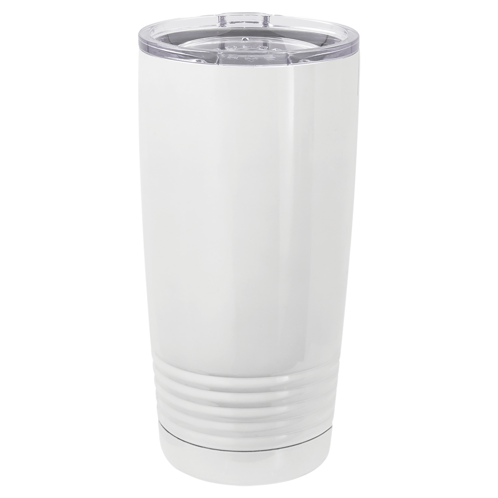 Full Color 20 oz. Polar Camel Ringneck Tumbler with Lid-White