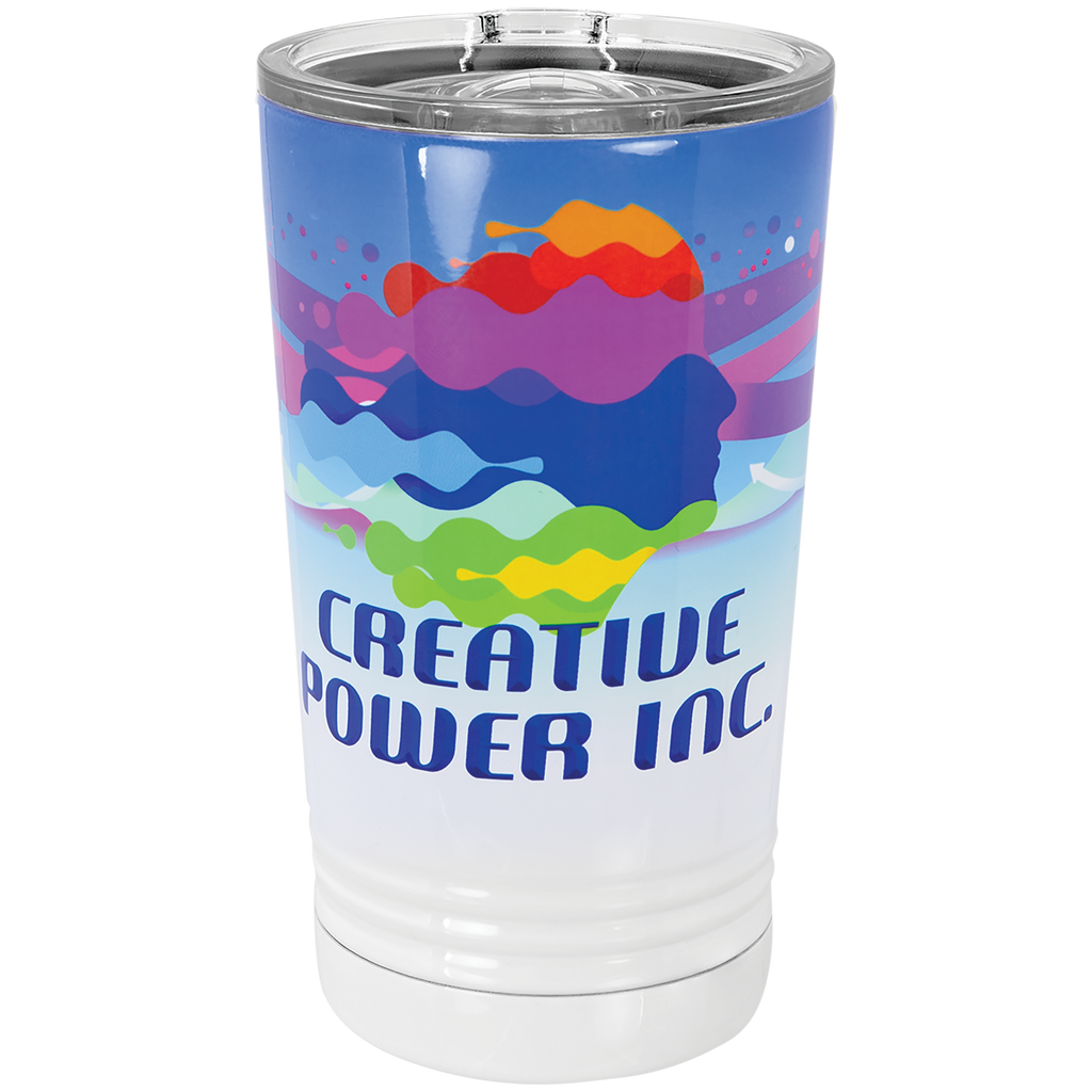 Personalized 16 oz Polar Camel Pint Tumbler (White) – Sublimation Ready w/ Slider Lid
