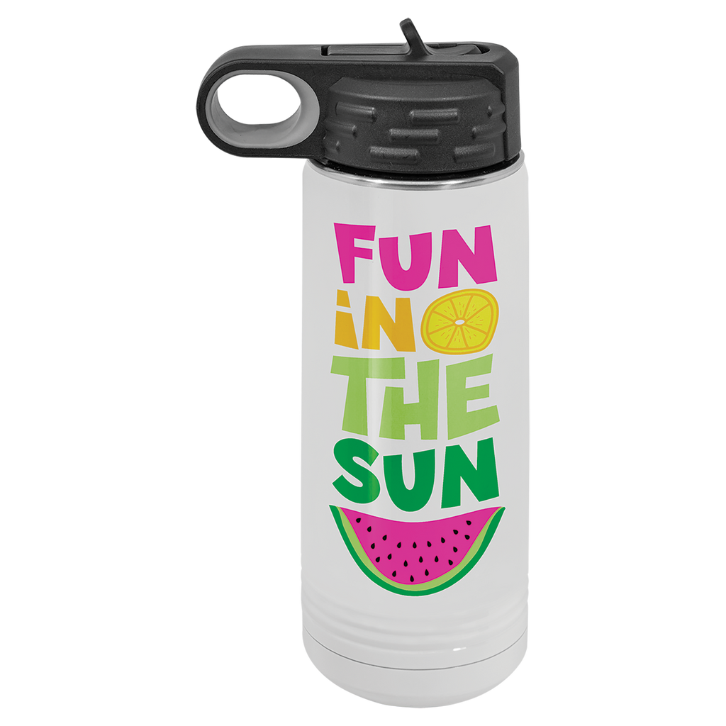 White Polar Camel Sublimatable 20 oz. Water Bottle