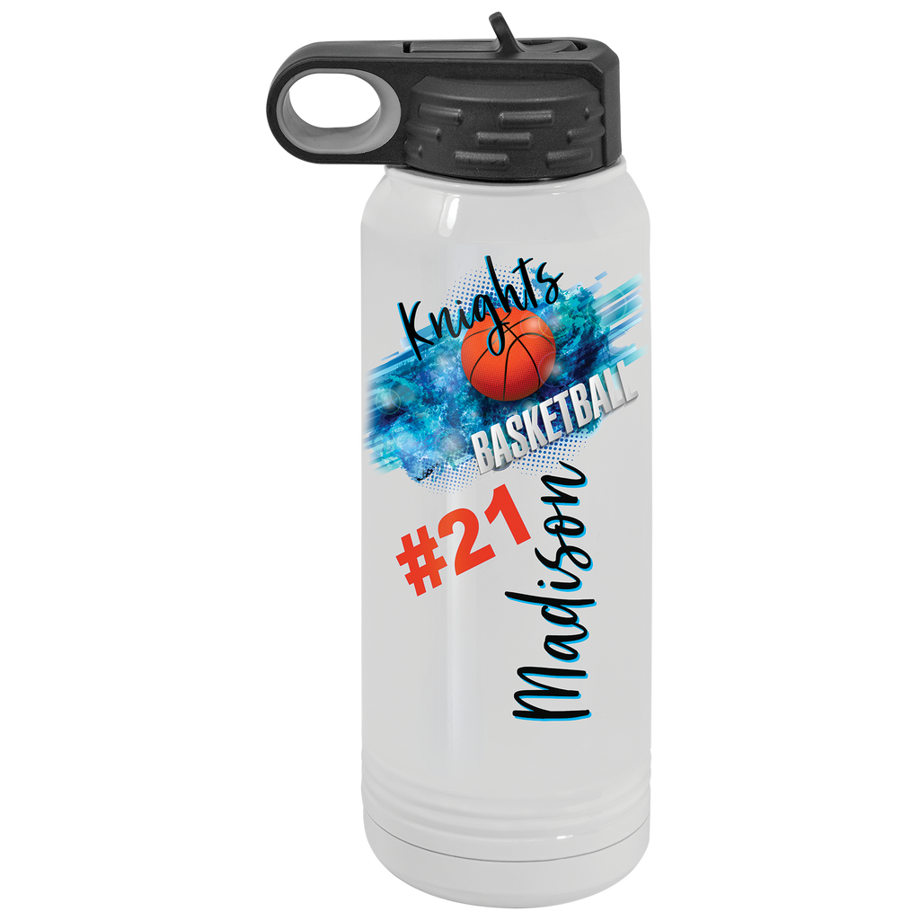 Polar Camel 30 oz. White Sublimatable Stainless Steel Water Bottle