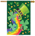 St. Patrick’s Luck Rainbow & Top Hat House Flag (40" x 28")