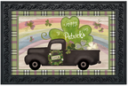 St. Pat’s Pickup Truck Doormat Insert (Happy St. Patrick’s Day “Lucky” Truck)