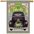 St. Patrick’s Day “Luck” Vintage Pickup House Flag (40" x 28")