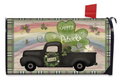 St Pats Pickup Magnetic Mailbox Cover (Standard) — Happy St. Patrick’s Day Truck & Rainbow