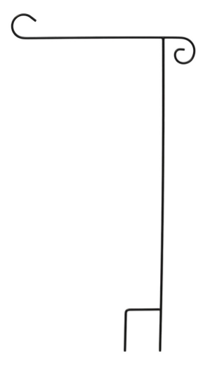 Briarwood Lane Wrought Iron Black Garden Flag Stand