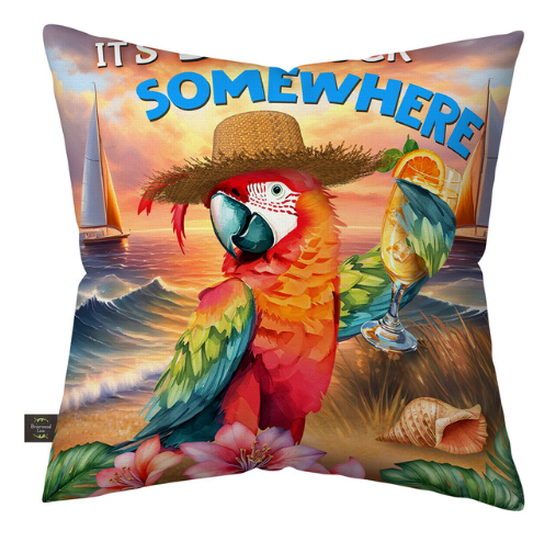 Sunset Parrot Decorative Throw Pillow