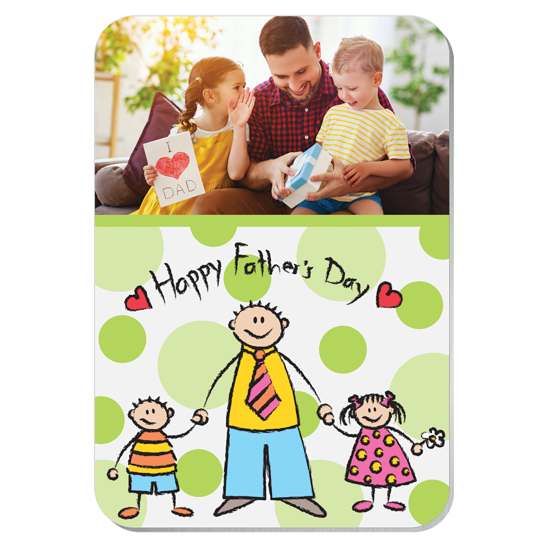 Custom 3" x 2" Unisub Aluminum Magnet (Semi-Gloss White) – 2 Pack