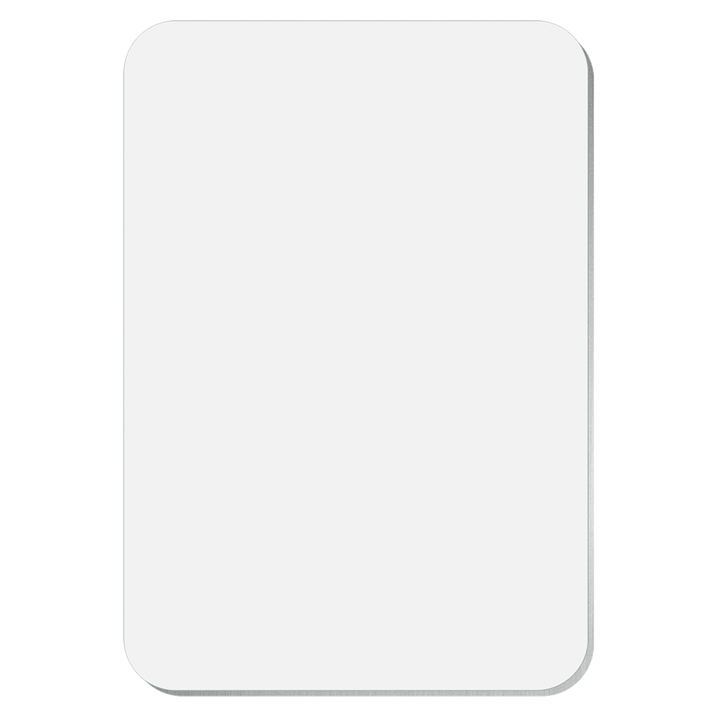Custom 3" x 2" Unisub Aluminum Magnet (Semi-Gloss White) – 2 Pack