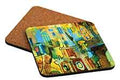 Personalized 3.75" x 3.75" Gloss White Unisub MDF Square Coaster Set with Cork Back – Sublimation Ready