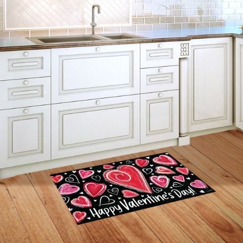 Valentine Heart Dance “Happy Valentine’s Day” Doormat (18" x 30")