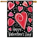 Valentine Heart Dance “Happy Valentine’s Day” House Flag (40" x 28")