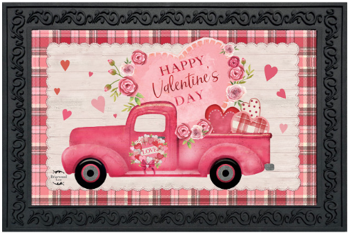 Valentine’s Love Pickup “Happy Valentine’s Day” Doormat (18" x 30")