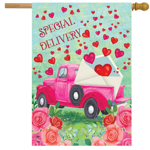 Valentine’s Delivery “Special Delivery” House Flag (40" x 28")