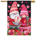 Valentine’s Gnomes “Be Mine” House Flag (40" x 28")