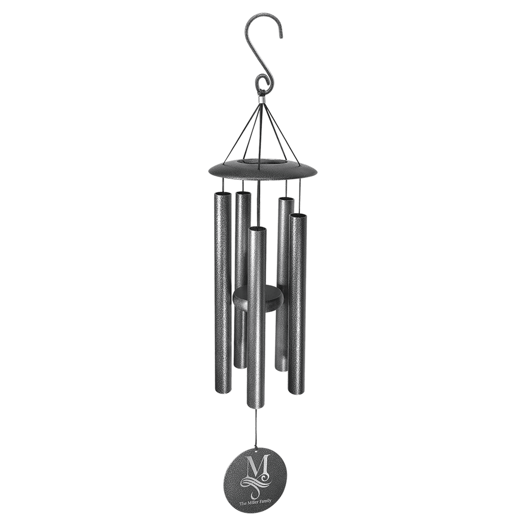 Personalized Memorial Wind Chime (30” or 36”) with Custom Laser-Engraved 4” Disc
