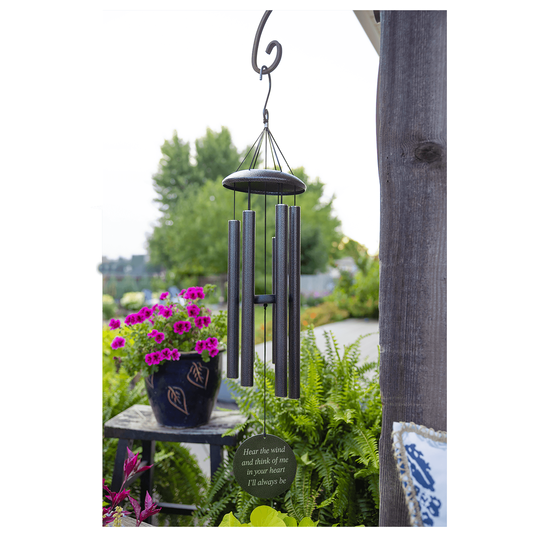 Personalized Memorial Wind Chime (30” or 36”) with Custom Laser-Engraved 4” Disc