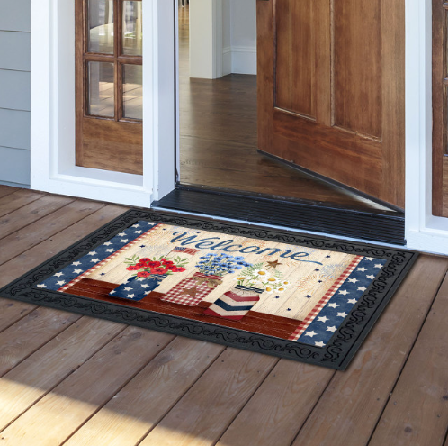 Welcome American Mason Jars Doormat