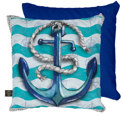 Welcome Anchor Decorative Throw Pillow