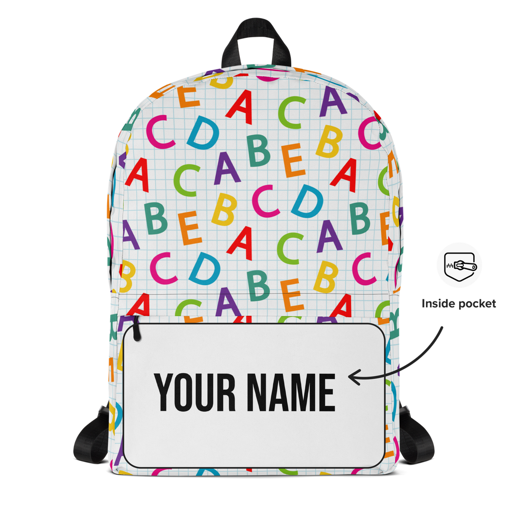 Personalized School Backpack (Embroidered Name) | Back to School Kids Backpack