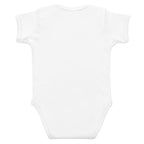 White baby onesie on a white background