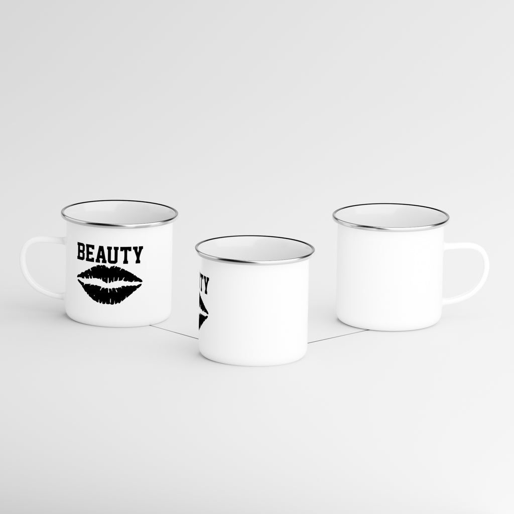 Beauty camp mug with lips design