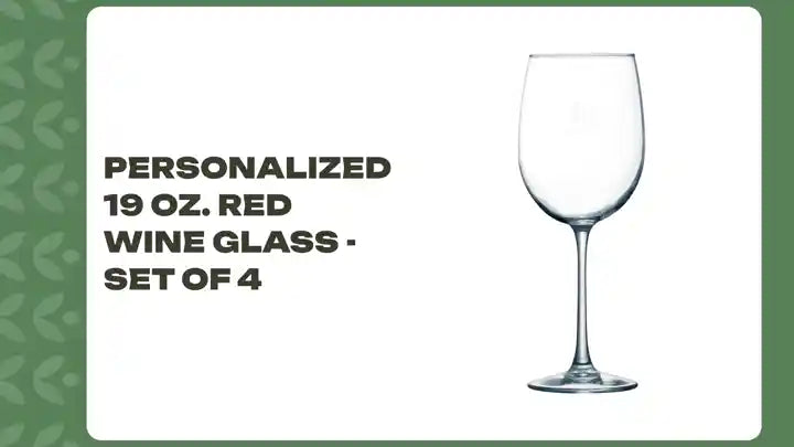 Personalized 19 oz. Red Wine Glass - Set of 4 by@Outfy