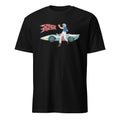 Black t-shirt with 'Speed Racer' graphic design on a white background