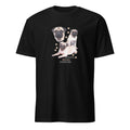Black t-shirt with Pug dog illustration and If It's Not A Pug It's Just A Dog T-shirt on a white background