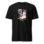 Black t-shirt with Pug dog illustration and If It's Not A Pug It's Just A Dog T-shirt on a white background