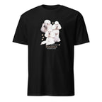 Black t-shirt with Poodle dog illustration and If It's Not A Poodle It's Just A Dog T-shirt on a white background