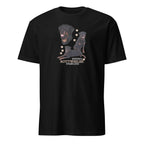 Black t-shirt with Rottweiler dog illustration and If It's Not A Rottweiler It's Just A Dog T-shirt on a white background