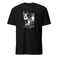 Black t-shirt with Boston Terrier dog illustration and If It's Not A Boston Terrier It's Just A Dog T-shirt on a white background