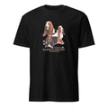 Black t-shirt with Bassett Hound dog illustration and If It's Not A Bassett Hound It's Just A Dog T-shirt on a white background