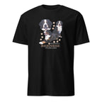 Black t-shirt with Bernese dog illustration and If It's Not A Bernese It's Just A Dog T-shirt on a white background