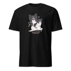 Black t-shirt with Papillon dog illustration and If It's Not A Papillon It's Just A Dog T-shirt on a white background
