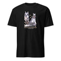 Black t-shirt with Miniature Schnauzer graphic and If It's Not A Miniature Schnauzer It's Just A Dog text on a white 