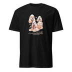 Black t-shirt with Cocker Spaniel graphic and If It's Not A Cocker Spaniel It's Just A Dog text on a white 