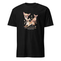 Black t-shirt with Chihuahua graphic and If It's Not A Chihuahua It's Just A Dog text on a white 