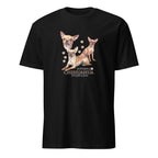 Black t-shirt with Chihuahua graphic and If It's Not A Chihuahua It's Just A Dog text on a white 