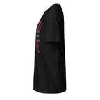 Plain Black t-shirt left side on a white background