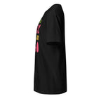 Plain Black t-shirt left side on a white background