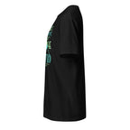 Plain Black t-shirt left side on a white background