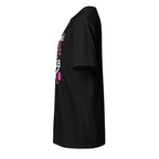 Plain Black t-shirt left side on a white background