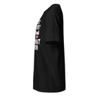 Black t-shirt left side on a white background