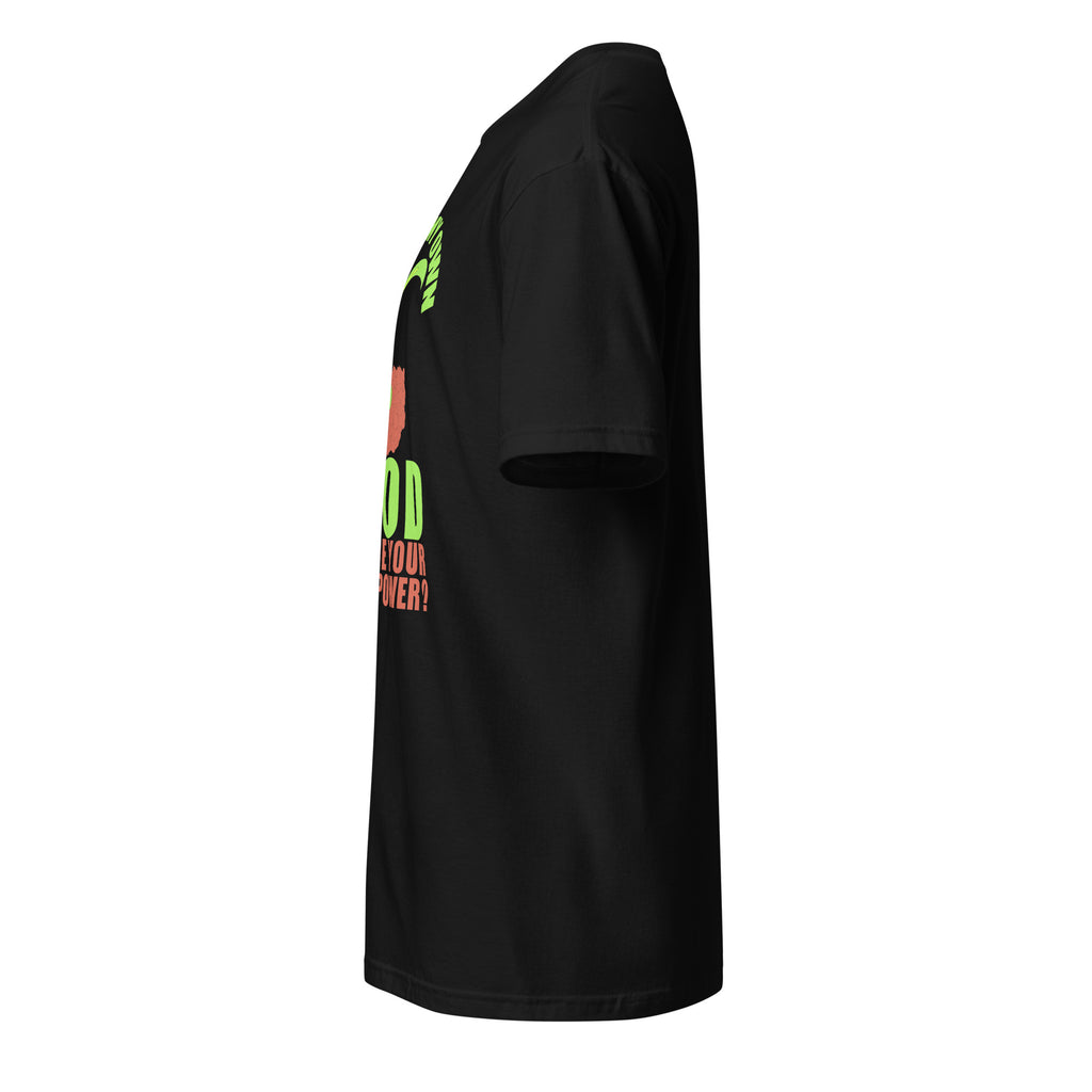 Black t-shirt left side