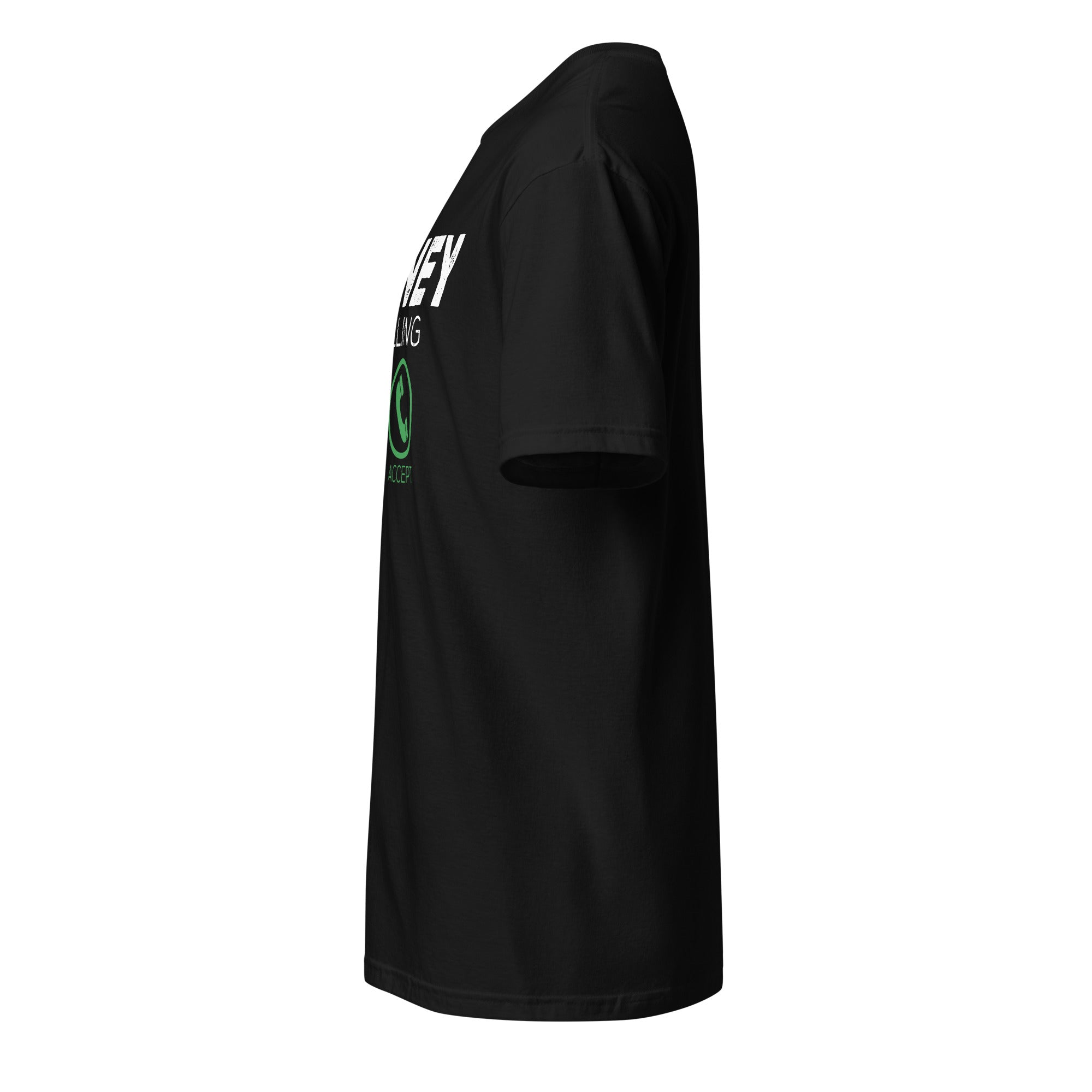 Plain Black T-shirt Left Side